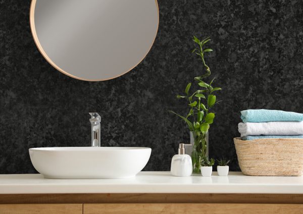 black marble effect bathroom wall panels
