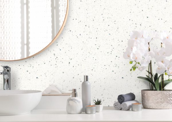 white sparkle bathroom wall panels