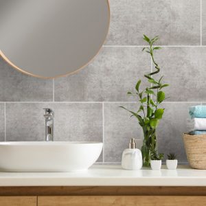 slate tile effect bathroom wall panels