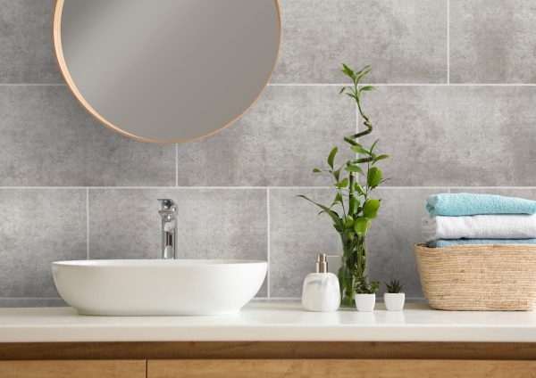 slate tile effect bathroom wall panels