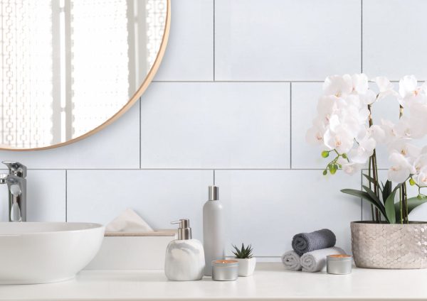 white tile bathroom wall panels