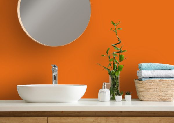terracotta orange bathroom wall panels