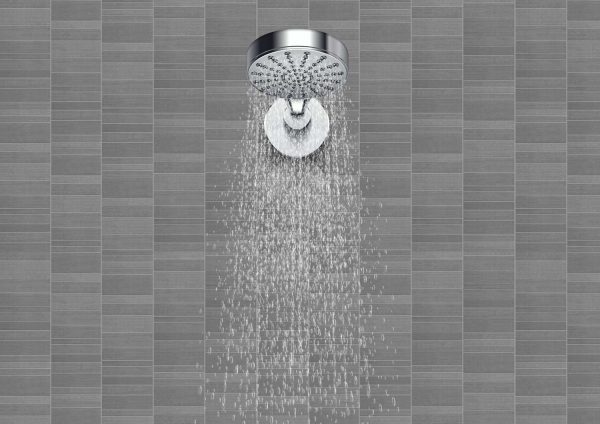 small silver grey tile effect shower wall panels