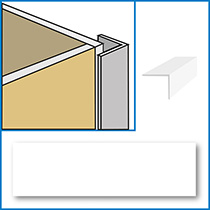white corner wall panel edge trim