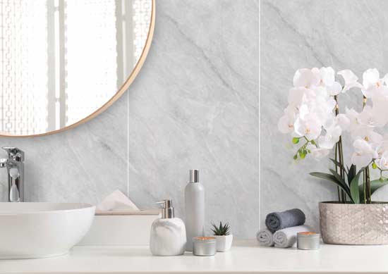 light grey marble effect wall panels