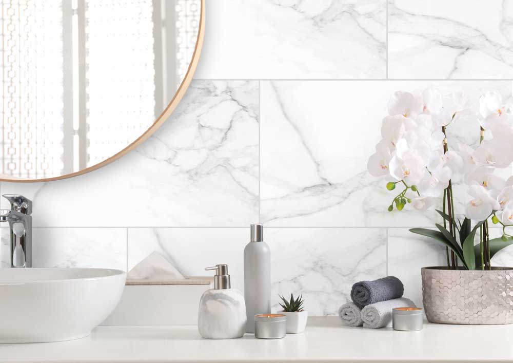 marble effect panelling